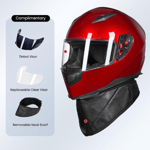 Full-Face Aerodynamic Performance Helmet – Dual-Visor Kit