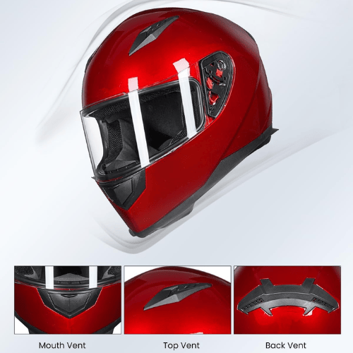 Full-Face Aerodynamic Performance Helmet – Dual-Visor Kit