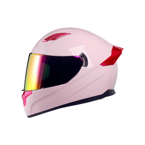 Full-Face Aerodynamic Street Helmet – Iridescent Dual Visor System