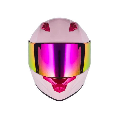 Full-Face Aerodynamic Street Helmet – Iridescent Dual Visor System