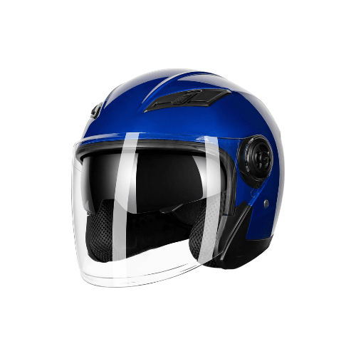 Adult 3/4 Open Face Metropolitan Helmet – Integrated Double Visor