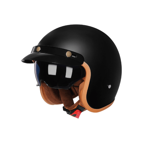Retro 3/4 Open Face Tactical Helmet – Internal UV-Shield & Modular Snap System