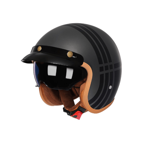 Retro 3/4 Open Face Tactical Helmet – Internal UV-Shield & Modular Snap System